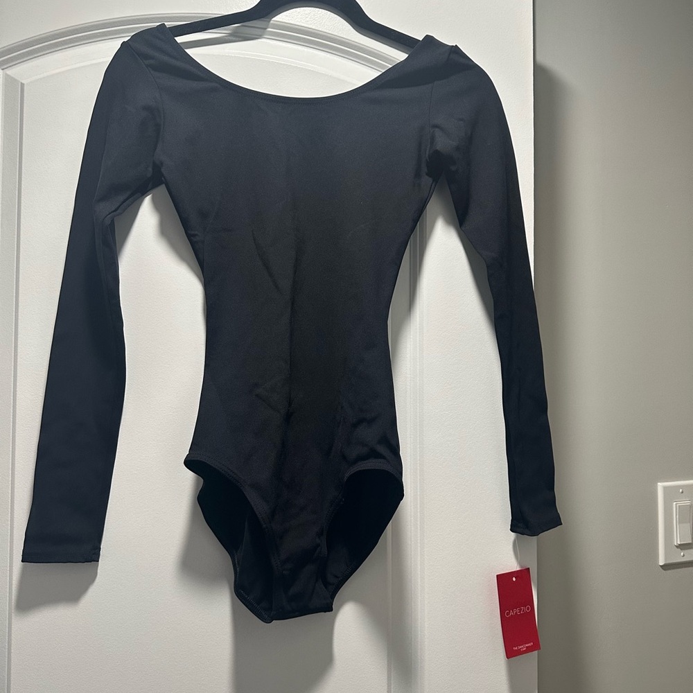 Capezio Long Sleeve Black Bodysuit for Kids new with tags